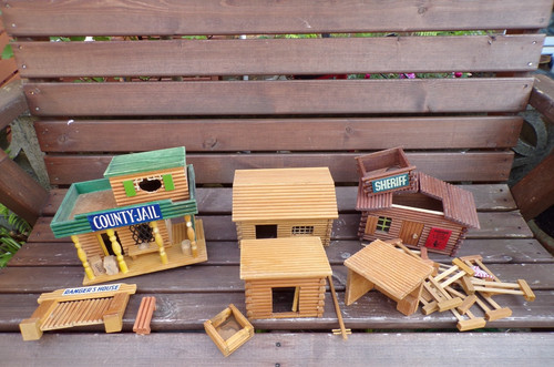 Vintage western town wooden - vintage,