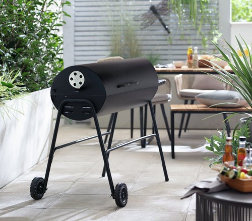 Argos home drum charcoal bbq - drum,