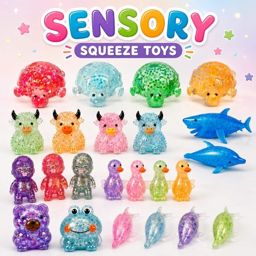 Glitter animal squishy - glitter, fidget