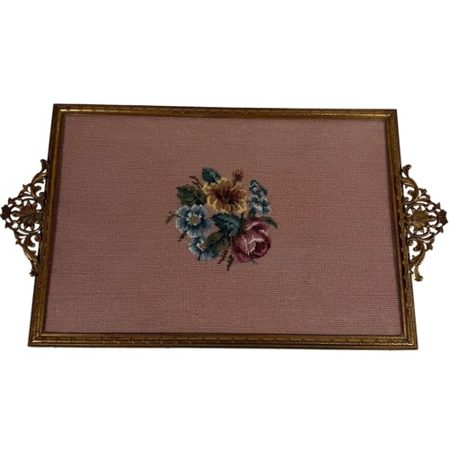 Vintage brass needlepoint - vintage,