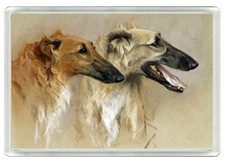 BORZOI DOG FRIDGE MAGNET GREAT