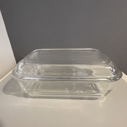 Vintage arcoroc glass butter - arcoroc,