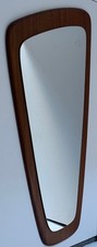VINTAGE 1960S TEAK MIRROR MID CENTURY OBLONG ASYMMETRICAL RETRO DANISH STYLE