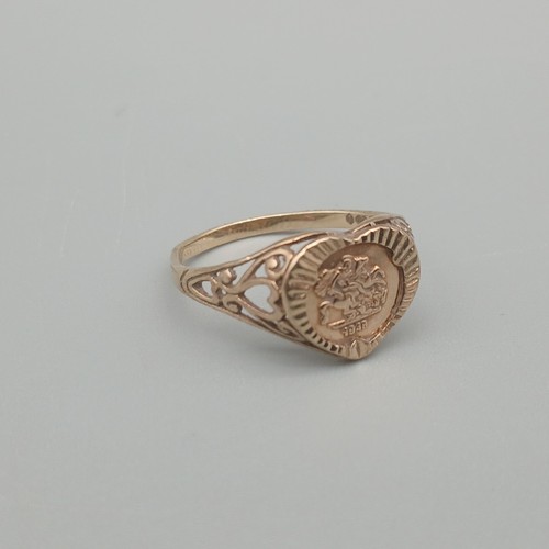 9ct gold george dragon - 9ct,