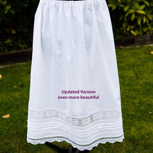 White cotton petticoat with - petticoat,