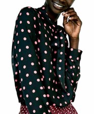 ZARA POLKA DOT PRINT BLOUSE