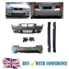 M Sport Style Full Bodykit Front Rear Bumper Side Skirt Fog Lights BMW 5 E60 LCI