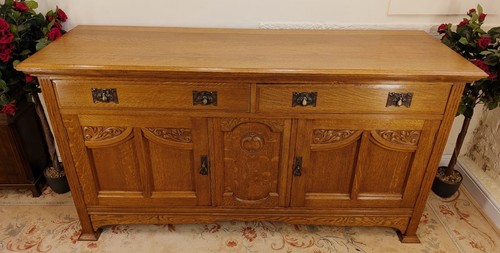 Edwardian solid golden oak - golden,