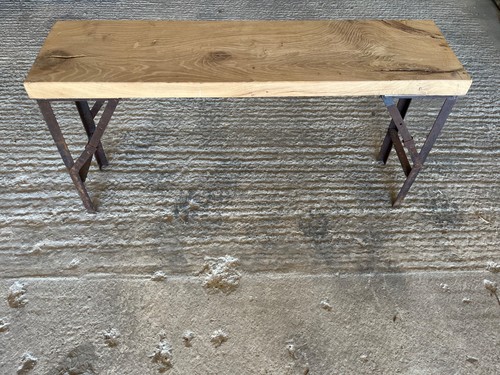 Solid rustic oak - oak, bench