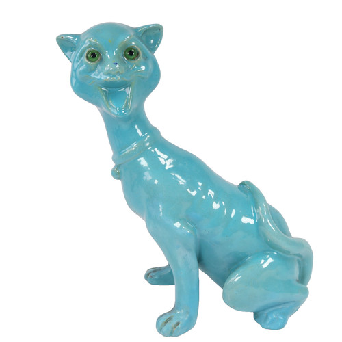 Grotesque art pottery - pottery, cat