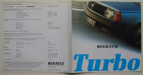 Renault turbo saloon - 18,