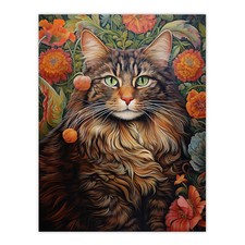 Norwegian Forest Cat Floral