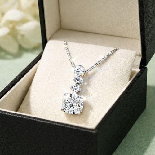 1ct pendant necklace white - pendant,