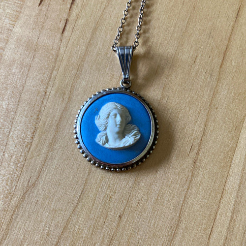 Wedgwood blue jasperware cameo - blue,