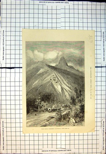 Antique old print - old, knob