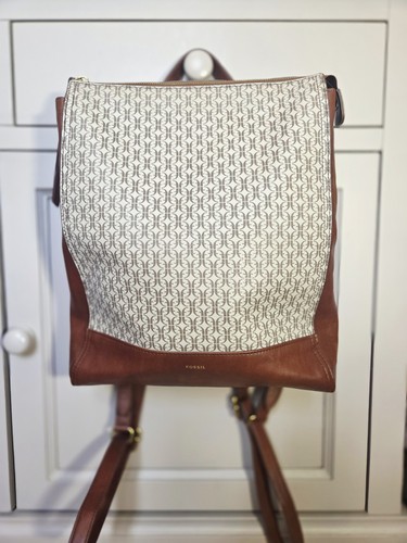Fossil elina logo print tan - elina,