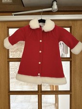 Stunning Sarah Louise Red/White Knitted Coat New Without Tags Age 18 Months 