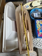 Rc Wooden Boat 67cm Long New