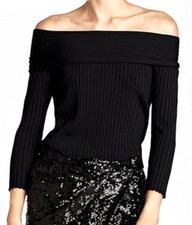 ZARA BLACK BLOUSE KNITTED TOP