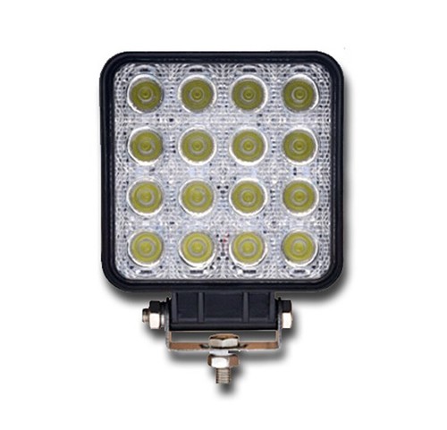 White 48w square 12v - white, led
