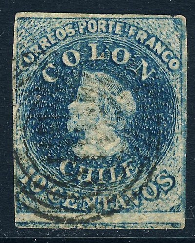 Chile 1856 1860 10c - chile, 1856-1860