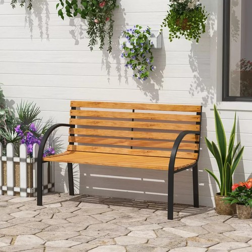 Seater garden bench metal - 2,