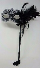 BLACK & SILVER BRAID VENETIAN