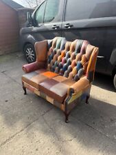 Harlequin leather chesterfield