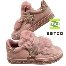 Ladies Star Glitter Fur Dusty