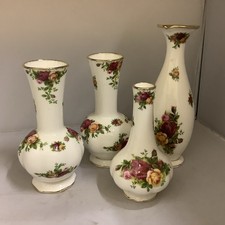 Royal Albert old Country Roses Small Vases, Selling Singly, Perfect Condition.
