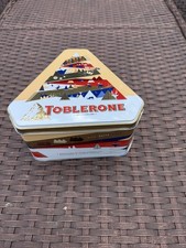 Toblerone of Switzerland Tin TRIANGLE SHAPED STORAGE  *Empty* Collectable