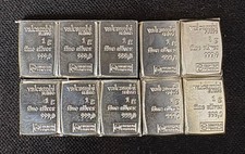 x10 1g SILVER BARS - .999 FINE