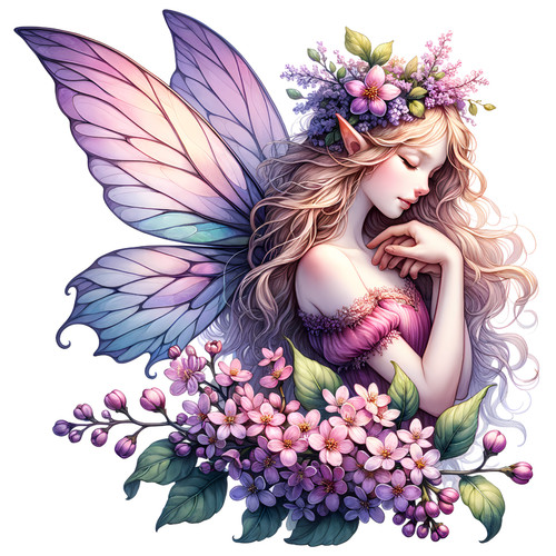 Purple elf fairy vinyl sticker - elf,