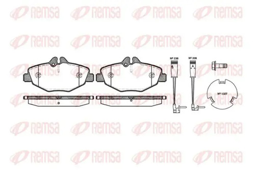 Brake pads front axle - brake,