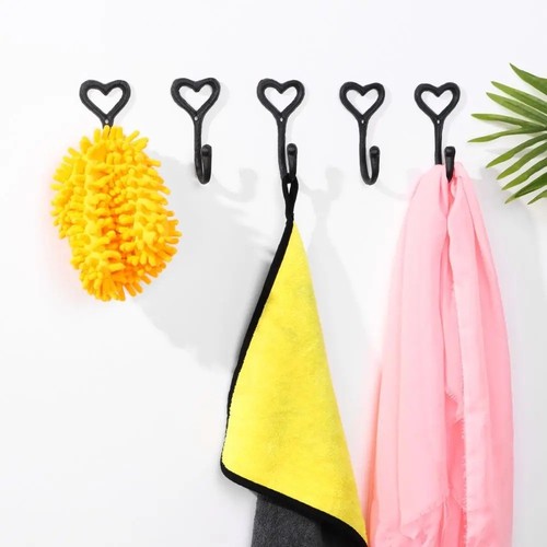 5pcs cast iron heart - iron, hook