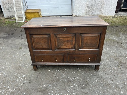 18th century oak mule chest - , /
