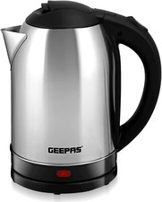 Geepas 1800W 1.8L Electric Kettle - Stainless Steel Cordless Kettle - Auto Shut