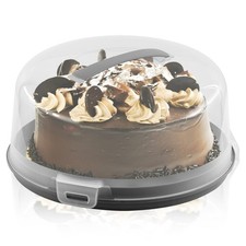 Plastic Cake Box with Lid and Handle 2 Sided Base Cup Cake Carrier Container