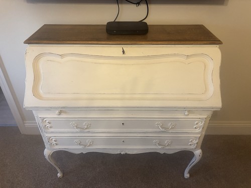 Antique wooden bureau cabinet - bureau,