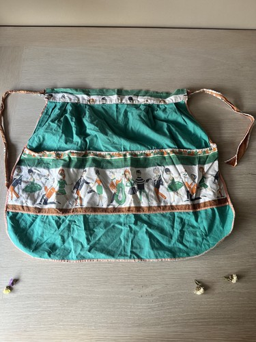 Vintage handmade teal orange - handmade,