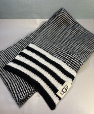 UGG Winter Scarf Black White