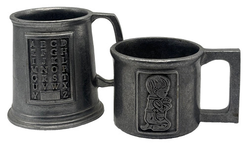 Vtg wilton pewter alphabet - wilton,