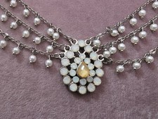 Monsoon rhinestone with faux pearls Hair Jewellery with elastics band BNWOT