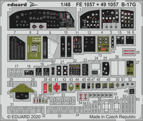 Eduard fe1057 b 17g - eduard, b-17g