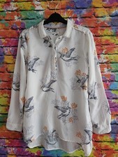 White Stuff  Bird Print Blouse - FlowingEveryday Style Size Uk 12
