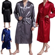 Men's Long Sleeve Robes Satin