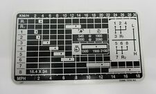 D5NN7B292AG Shift Pattern Decal Fits Ford "7600" Tractor (8 Speed & Ind. PTO)