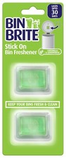 2PK Stick On Bin Freshener Citronella & Lemongrass Fragrance Bin Brite Kitchen