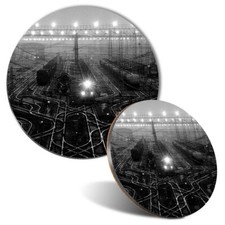 Mouse Mat & Coaster Set - BW -