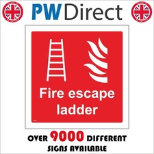 SIGN FIRE ESCAPE LADDER FI380